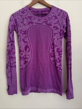 Lululemon Swiftly Tech Long Sleeve Crew Heathered Tender Violet 6